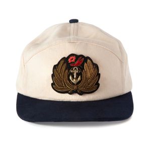 กรงเล็บกุหลาบ7แผงหมวกของที่ระลึกผ้าฝ้ายอินทรีย์ปักด้วยมือสมอเรือทองคำทำให้มัวหมองปรับได้พอดีกับธุรกิจ - Product Image 1