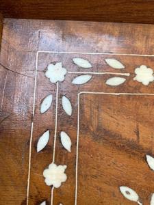 Wooden Traditional Design Bone Inlay Tray Elegant Handcrafted Serving Plate Decorative Home Centerpiece Multi Use Stylish - Product Image 2