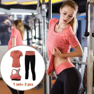 2 pièces Soutien-gorge de sport de yoga à séchage rapide pour femmes, haut et leggings Sexy Fitness Sport Suit Seamless Workout Wear - Product Image 2