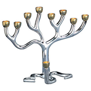 Conception avantageuse en laiton Menorah 9 bougeoirs à prix raisonnable - Product Image 6