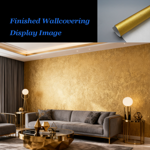 300gsm izgara desen altın folyo sanat baskı PVC vinil duvar kağıdı-ev/otel/ofis için eko-aşınmaya dayanıklı - Product Image 3