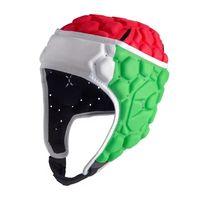 Superventas bandera media cara suave Shell acolchado casco fútbol Rugby Pad Softshell casco 7on7 7V7 autismo epilepsia Scrum Cap OEM