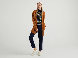 Cardigan décontracté pour femme Power Abaan Sports, automne-hiver, imprimé délavé, col en V, motif floral, chaud, tricoté, respirant - Product Image 4