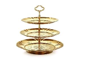 Soporte de exhibición para tartas de diseño hecho a mano, Soporte metálico para tartas con Acabado niquelado, forma redonda, uso multifuncional - Product Image 5