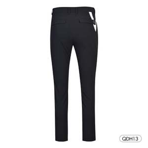 Pantalones de Golf Clásicos para Hombre, Negros, con Botones, de Tela Tejida - Product Image 2