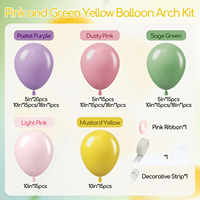 Kit d'arche de guirlande de ballons en latex et en feuille de papier d'aluminium multicolores macaron, ballons de différentes tailles pour mariage, anniversaire, fête d'enfants