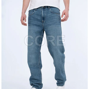 กางเกงยีนส์ของผู้ชายทรงสูงวัยใส่ซักได้พอดีตัวสไตล์ใหม่ - Product Image 1