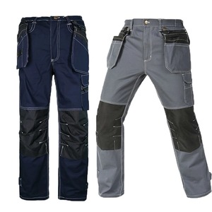 Pantalon de travail respirant mi-taille en polyester/coton, pantalon de travail pour électricien, pantalon cargo avec genouillères amovibles - Product Image 2