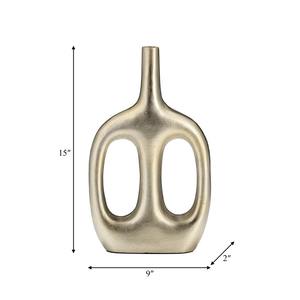 Jarrón Simple negro con detalles dorados, perfecto para dormitorio, escritorio de estudio, sala de estar, salón y regalo creativo o uso decorativo - Product Image 4