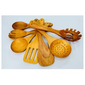 Ensemble de cuillères de service en bois, couverts de qualité alimentaire pour mariage, restaurant, hôtel, en vrac - Product Image 1