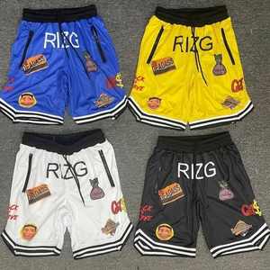 Short de basket-ball de sport américain brodé personnalisé 100% coton séchage rapide décontracté été hommes Fitness entraînement Shorts de sport - Product Image 4