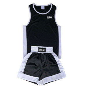 Ropa de Boxeo de Alto Rendimiento para Clubes de Entrenamiento de Artes Marciales, Tela Ligera y Transpirable de Poliéster/Nailon, Personalizable en la Parte Delantera - Product Image 1