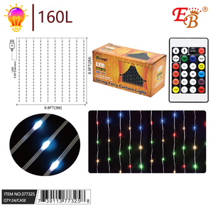 3X2M 160L Rideau lumineux LED multicolore 24PC/CS Éclairage extérieur étanche pour Noël et Halloween 220V - Product Image 1