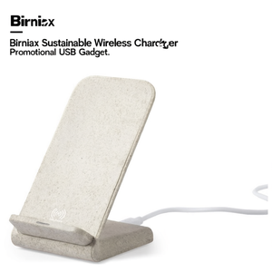 Caricatore Wireless Sostenibile Birniax, Gadget USB Promozionale - Product Image 2
