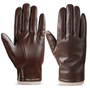 Gants en cuir PU personnalisés de haute qualité Gants d'hiver à écran tactile d'extérieur pour le ski Pêche Utilisation quotidienne du Pakistan - Product Image 1