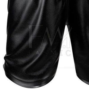 Pantalones cortos de cuero de alta calidad para hombre, secado rápido, transpirables, sólidos, teñidos, lisos, personalizables, cintura elástica, estilo informal - Product Image 4