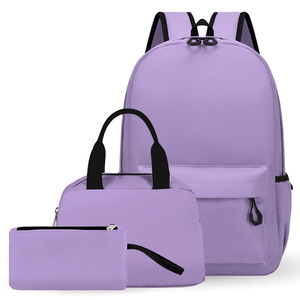 Juego de Mochila Escolar de 3 Piezas para Niños, Diseño Geométrico, Forro de Oxford y Nailon, Impermeable, con Puerto USB y Cierre de Cremallera - Product Image 2