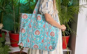 Bolsa de mano con estampado floral Bolsas de mano Premium de lujo Fabricadas EN LA India Producto por fabricante y exportador indio - Product Image 2