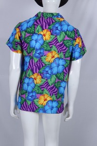 เสื้อเชิ้ตแขนสั้นชายหาดลำลองสำหรับผู้ชายเสื้อโพลีเอสเตอร์พิมพ์ลายต้นปาล์มเสื้อผ้าฤดูร้อนชุดเกาะแบบกำหนดเอง - Product Image 5