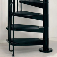 Escalier hélicoïdal en acier au carbone sur mesure de l'usine Guangye, durable, pour intérieur, grenier, duplex, villa, usage domestique