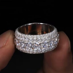 Anillos Finos de Plata de Ley 925 con Certificado IGI, Chapados en Oro, con Diamantes Moissanite VVS, Anillos Finos para Mujer, Anillo de Compromiso - Product Image 2