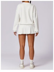 Vente chaude Ensemble 2 Pièces pour Femmes Tenue Décontractée Assortie Haut et Jupe Logo Personnalisé OEM Service Coton Matériel - Product Image 6