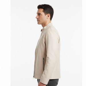 Chaqueta de moto de piel de oveja para hombre, ropa de abrigo de moda de alta calidad, cálida, personalizada, OEM, proveedor de fábrica, venta al por mayor, pedido a granel frontal - Product Image 4