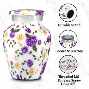 โกศขนาดเล็กสีม่วงสำหรับขี้เถ้าของมนุษย์ขนาดเล็กเป็นของชำร่วยสำหรับใส่เถ้ากระดูกโกศขนาดเล็กสำหรับงานศพของผู้หญิงโกศตกแต่งขนาดเล็ก3นิ้ว1ชิ้น - Product Image 2