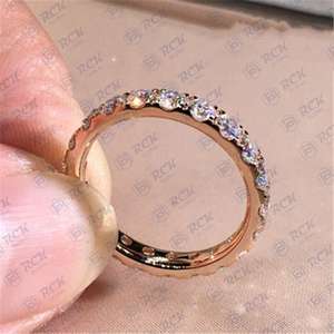 4,50 CTW corte redondo eternidad Moissanite anillo para mujer/anillo de regalo de aniversario banda para amor regalo de cumpleaños - Product Image 4