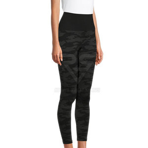 Legging de yoga décontracté personnalisé pour femme avec logo, taille mi-haute élastique, motif uni, respirant, séchage rapide, polyester/spandex, prix usine - Product Image 4