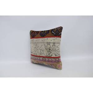 Almohada de lana Multicolor bohemio de 18x18, cojín tejido bordado Vintage portátil para ropa de cama, decoración de suelo, decoración decorativa de 16x16 pulgadas - Product Image 4