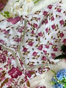 ชุดสูทตัด Alia คุณภาพส่งออกพร้อมงานปักมือ Zari ที่ซับซ้อนทอผ้าและพิมพ์งานจากซัพพลายเออร์อินเดีย - Product Image 6