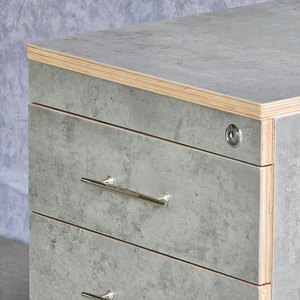 Industrial-Style 3-Drawer Lockable Personal <b>Locker</b> 50x40x50cm Adjustable Plywood Iron Feature for Gym Warehouse Use-TCN68043 - Product Image 3