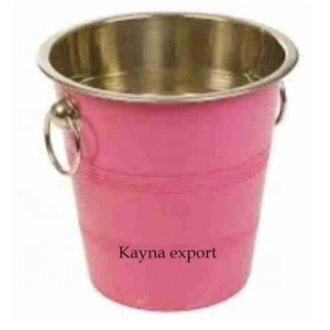 Custom Metal Stainless Steel Ice Bucket <b>Tabletop</b> <b>Freezer</b> on bar Countertop Wholesale Metal Powder Coated champagne Ice Bucket - Product Image 6