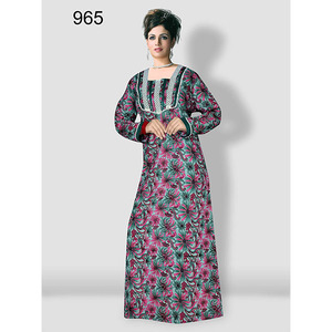 Trending Women's Farida Kahlo <b>Kaftan</b> Dress – Handmade Cotton Long <b>Kaftan</b> Cover Up, Nightwear and Resort Wear for Women - Product Image 1