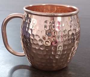 Taza de cobre con diseño martillado personalizado, vaso de cerveza de cobre, mula de Moscú de cobre y calidad 100% pura, superventas - Product Image 3
