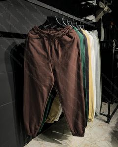 Pantalon de survêtement en coton pour hommes Logo personnalisé couleur et impression Joggers cordon de serrage taille classique coupe ajustée pantalon de survêtement - Product Image 3