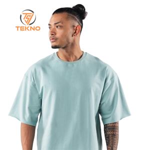 Venta al por mayor de alta calidad 220gsm 100% algodón camiseta lisa para los hombres de diseño personalizado de longitud larga Camisetas de gran tamaño Streetwear - Product Image 2