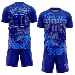ชุดกีฬากลางแจ้งสำหรับผู้ชายชุดฟุตบอลกางเกงขาสั้นเสื้อยืดแขนสั้นระบายอากาศได้ใส่สบายน้ำหนักเบาออกแบบได้ตามต้องการ - Product Image 3