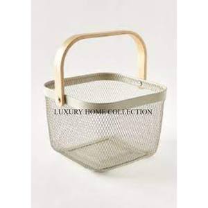 ตะกร้าเหล็กใส่ขนมปังและผลไม้ดีไซน์กะทัดรัดเหมาะสำหรับพื้นที่ห้องครัวขนาดเล็กและเคาน์เตอร์ - Product Image 1