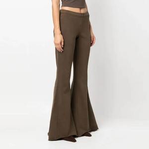 Pantalones de chándal informales para mujer, pantalones de chándal holgados, de pierna ancha, cintura alta, cintura alta, algodón, asequible, acampanados, cómodos, de gran tamaño - Product Image 6