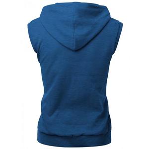 Venta al por mayor de hombres de algodón gimnasio chaleco logotipo personalizado sin mangas entrenamiento ropa deportiva otoño correr sudaderas con capucha con diseño muscular - Product Image 2