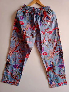 ชุดนอนผ้าฝ้ายออร์แกนิคสุดหรูสำหรับผู้หญิงชุดนอนแขนยาวพิมพ์ลายนกชุดนอนเซ็กซี่ไซส์ใหญ่พิเศษ - Product Image 2