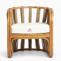 Fauteuil inclinable moderne en rotin et jonc de mer – Taille personnalisable – Mobilier pour salon, bureau à domicile, usage extérieur – Fabriqué