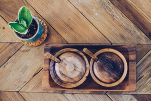 ชุดเครื่องปรุงรสไม้กระถินเทศทำมือ พรีเมียม เป็นมิตรกับสิ่งแวดล้อม พร้อมถาด |   ของตกแต่งบ้านและครัวสไตล์โมเดิร์น |   ชุดเสิร์ฟไม้ - Product Image 6