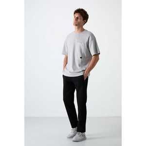 Pantalon de survêtement pour homme Carlo, noir, en molleton 100% polyester, style 84942 - Product Image 4