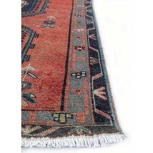 Nuray Geometric Hand Knotted <b>Wool</b> Rugs 9x12 Abstract Rectangle Hallway Pattern for Living Room Bedroom in Red & Orange-Pae-2982 - Product Image 4