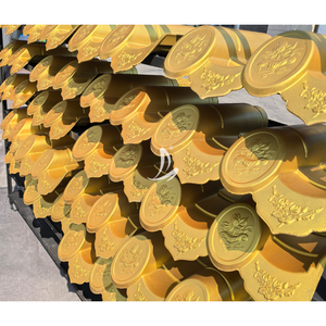 伝統的な建材中国風防水クラシック屋根付き帯状疱疹ゴールデンアンティーク屋根タイル - Product Image 4