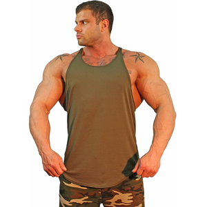 Custom Logo Sleeveless Men's Gym Singlet Breathable Summer Sports Vest Cotton Men's Gym Singlet - Product Image 1