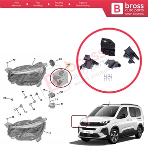 BHL578-2 ชุดแท็บยึดไฟหน้าสำหรับซ่อมแซมด้านขวาสำหรับริฟเตอร์ พาร์ทเนอร์ เค 9 2018-ออน 9824198780 - Product Image 5